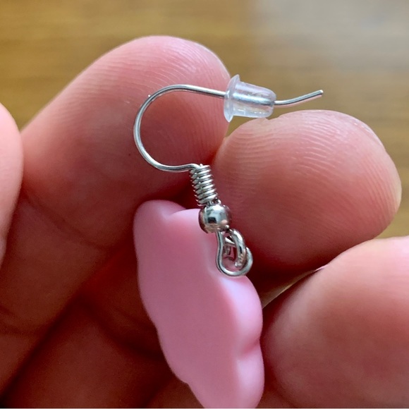 Pink Cloud Drop Earrings - Picture 6 of 8